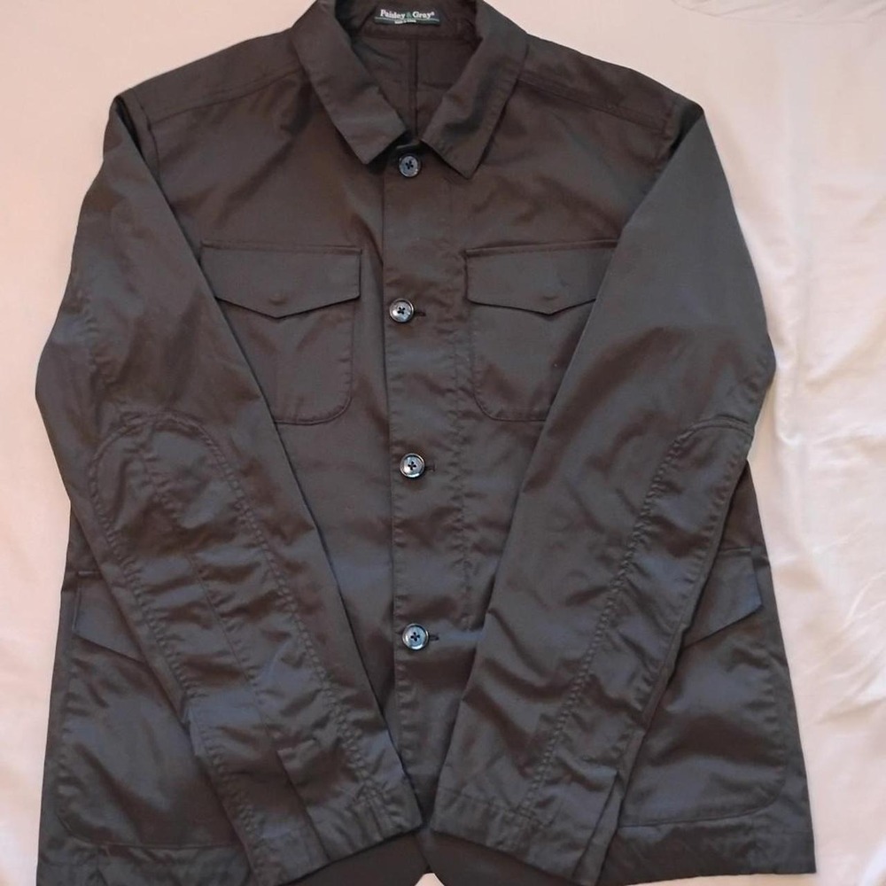 Paisley & Gray Black Utility‎ Field Jacket tailored vampy dark preppy minimalist